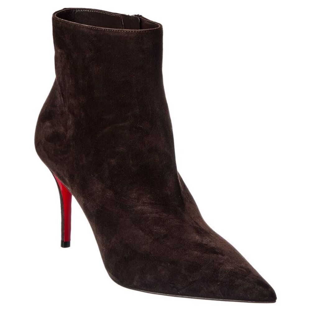 Christian Louboutin Miss Z 80 Suede Bootie, Brown
